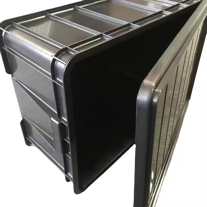 Industrial Black ESD-Safe Antistatic Plastic Component Storage Box For Electronics factory